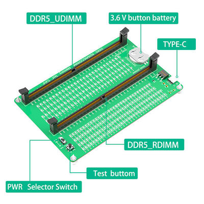 UDIMM Memory Tester Long Latch Desktop Computer DDR5 Memory Test Card