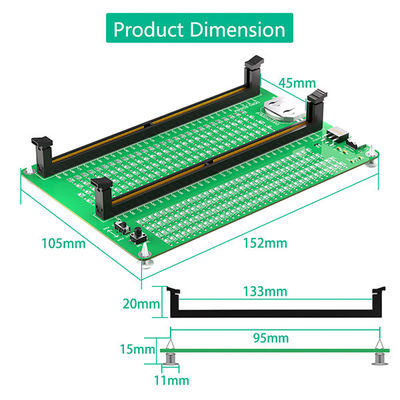 UDIMM Memory Tester Long Latch Desktop Computer DDR5 Memory Test Card