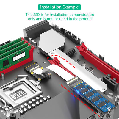 M.2 NGFF 2280mm  Mini PCI E Cable Key M NVME SSD Adapter