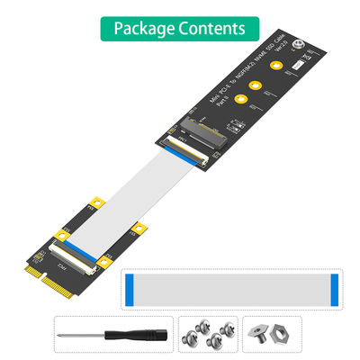 M.2 NGFF 2280mm  Mini PCI E Cable Key M NVME SSD Adapter
