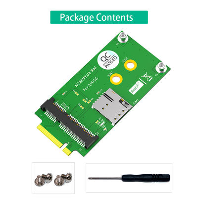 M.2 Key B to Mini PCI-E Adapter with SIM card Slot