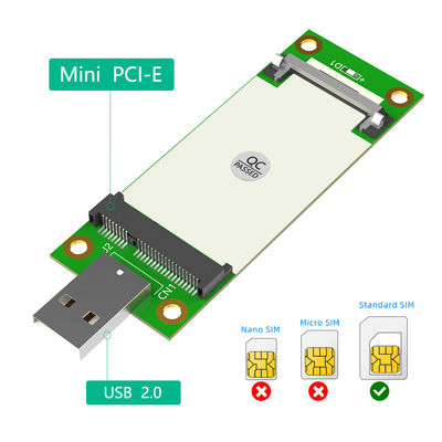 Mini PCI-E To USB Adapter With SIM Card Slot Quick Data Transfer