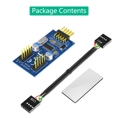 USB 2.0 Motherboard USB Adapter Male 1 To 2 Female Extension Cable