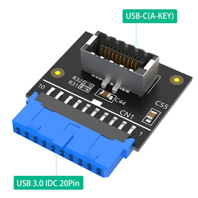 Vertical USB 3.1 Type E Adapter 19 Pin Front Panel Socket
