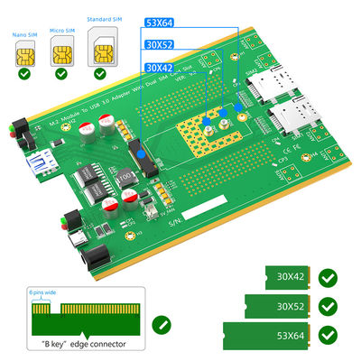 Wireless 4G 5G Module NGFF M.2  To USB 3.0 Adapter Wifi Network Card For Desktop