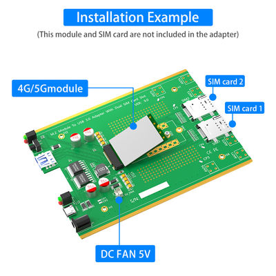 Wireless 4G 5G Module NGFF M.2  To USB 3.0 Adapter Wifi Network Card For Desktop