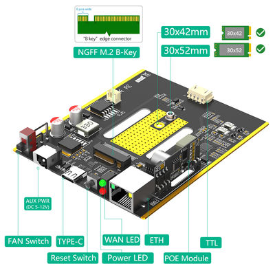 3042 3052 5G Adapter RJ45 Port M 2 Ngff To Usb 3.0 With POE Module