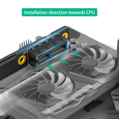 Reverse 90 Degree PCI-E 3.0 1X Slot To PCIe X1 Adapter Riser Card For 1U Server Case