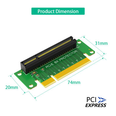 74 X 20mm Elevated Riser Card PCI Express 8X  Computer Server PCIe Socket