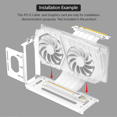 2 Slots  PCI E Riser Card Vertical GPU Mount Bracket With EGPU Dock