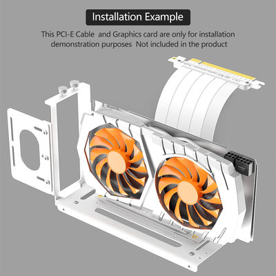 2 Slots  PCI E Riser Card Vertical GPU Mount Bracket With EGPU Dock
