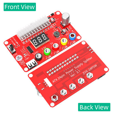Acrylic ATX Power Supply Breakout Adapter Board ADJ Adjustable 3.3V