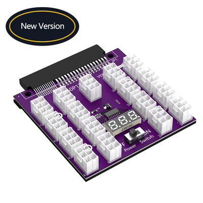 12V 17x 6 Pin Breakout Board Computer Power Supply Adapter For Ethereum