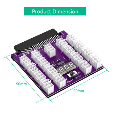 12V 17x 6 Pin Breakout Board Computer Power Supply Adapter For Ethereum
