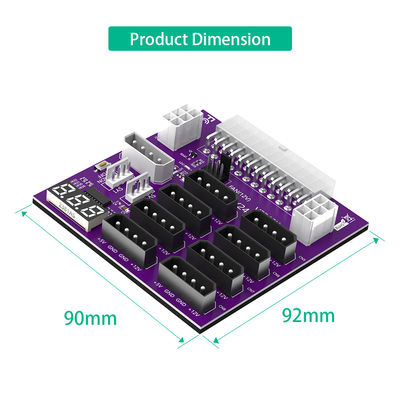 Computer Power 24Pin  Supply Breakout Adapter 8X Server Power Supply Breakout Board