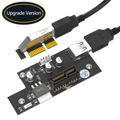 GPU PCI Express 1X To 1X 4x 8x  X16 Riser Card Extender With Magnetic Foot Pads