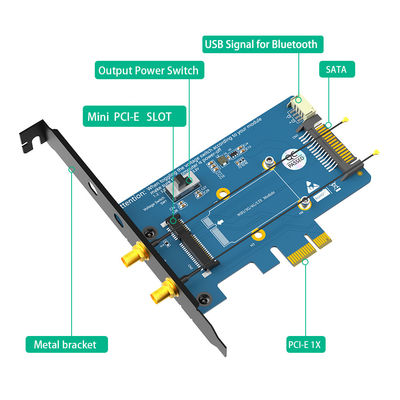 Mini PCI-E PCI Express to PCI-E 1x Adapter for WiFi and 3G-4G-LTE card