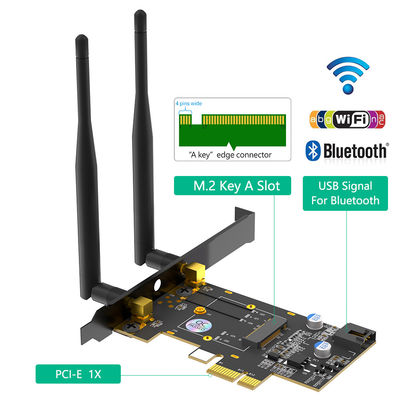 Bluetooth Card PCI E Adapter M.2 Key A To PCIe X1 Adpater For WiFi