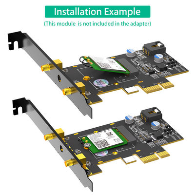 Bluetooth Card PCI E Adapter M.2 Key A To PCIe X1 Adpater For WiFi