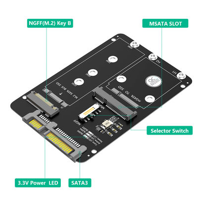 M.2 NGFF Key B & MSATA SSD To SATA3 Adapter Wireless Card