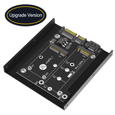 Convenient SATA 3.0 to M.2 NGFF mSATA SSD Adapter Card with 3.5" Hard Disk Bracket