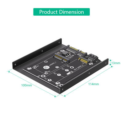 Convenient SATA 3.0 to M.2 NGFF mSATA SSD Adapter Card with 3.5" Hard Disk Bracket