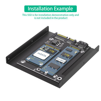 Convenient SATA 3.0 to M.2 NGFF mSATA SSD Adapter Card with 3.5" Hard Disk Bracket
