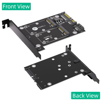MSATA Hard Disk Application Dual SATA3 Converter Adapter Card with Full Height Bracket