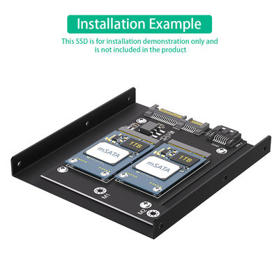 Upgrade Version Dual MSATA SSD To Dual SATA3 Converter Adapter Card With 3.5 Inch HDD Bracket