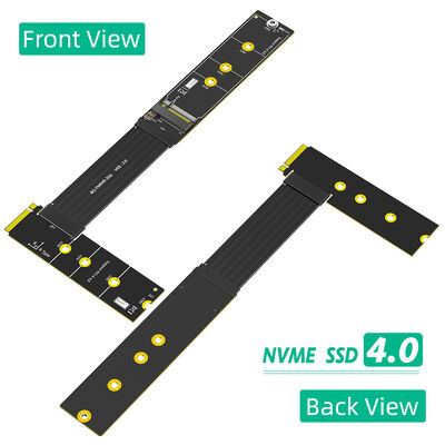 90 Degree Right Angle M.2 NVME SSD Extension Cable with High Speed Data Transmission and 64Gbps Transfer Rate