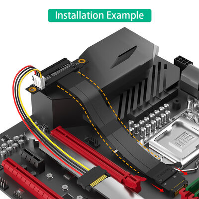 M.2 NGFF NVMe to PCIe 3.0 X4 Extension Cable with 180 Degrees PCI-E Slot and 20cm Cable Length
