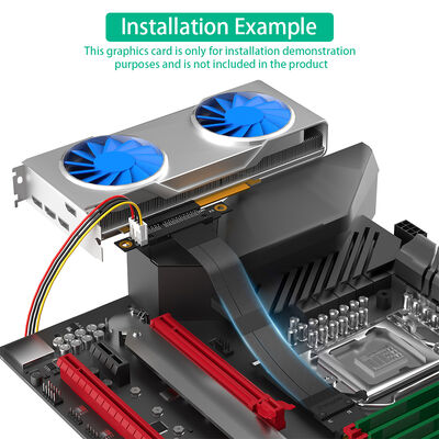 M.2 NGFF NVMe to PCIe 3.0 X4 Extension Cable with 180 Degrees PCI-E Slot and 20cm Cable Length