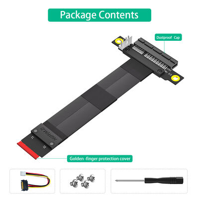 M.2 NGFF NVMe to PCIe 3.0 X4 Extension Cable with 180 Degrees PCI-E Slot and 20cm Cable Length
