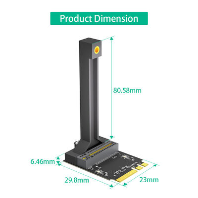 M.2 NGFF Adapter for High Speed Data Transmission with Vertical Installation and Plastic Support Frame