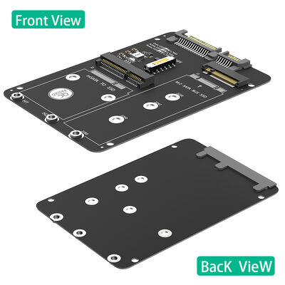 2 in 1 M.2 NGFF Key B & mSATA SSD to SATA3 Adapter Supports NGFF M.2 Key B SATA SSD and 4 Sizes with Hi-Speed 6Gbps Interface