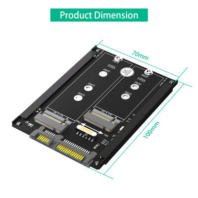 Dual M.2 B Key/B&M Key SSD to 2.5" SATA III Adapter Supporting 2230/2242/2260/2280 NGFF SSD