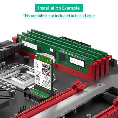 Mini PCI-E/mSATA Adapter with Vertical Installation Pin to Pin Design and Plastic Support Frame for 3G/4G WWAN LTE GPS and MSATA Card