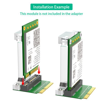 Mini PCI-E/mSATA Adapter with Vertical Installation Pin to Pin Design and Plastic Support Frame for 3G/4G WWAN LTE GPS and MSATA Card