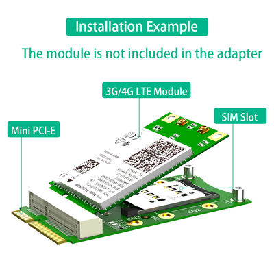 Mini PCI-E Adapter with SIM Card Slot for 3G/4G and WWAN LTE Compatibility