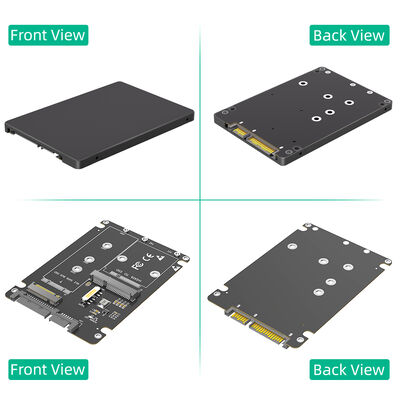 M.2 NGFF to SATA3 Adapter with Plastic Enclosure Supports 2280/2260/2242/2230 mm M.2 SSD Transparent to OS and Hi-Speed SATA3/6Gbps