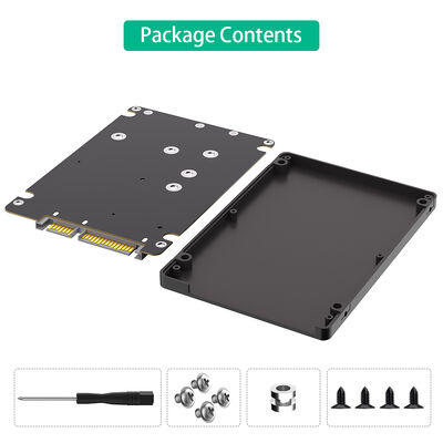 M.2 NGFF to SATA3 Adapter with Plastic Enclosure Supports 2280/2260/2242/2230 mm M.2 SSD Transparent to OS and Hi-Speed SATA3/6Gbps