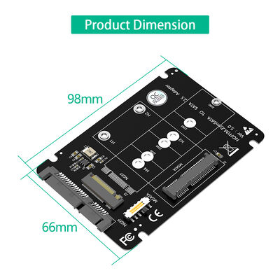 Top Quality M.2 NGFF Key B to SATA Adapter Supports NGFF M.2 Key B SATA SSD and 4 Sizes NGFF M.2 Socket SSD with Hi-Speed SATA3/6Gbps Interface