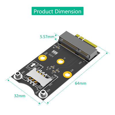 Mini PCI-E to M.2 NGFF Adapter with SIM Card Slot for High-Speed WiFi/WWAN/LTE Module Support