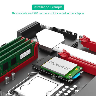 Mini PCI-E to M.2 NGFF Adapter with SIM Card Slot for High-Speed WiFi/WWAN/LTE Module Support