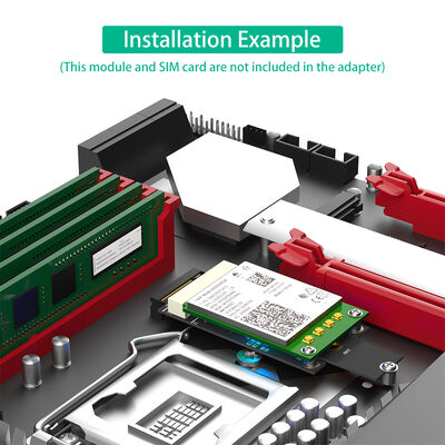 Mini PCI-E to M.2 NGFF Key M Adapter with SIM Card Slot for WiFi WWAN LTE Module Easy Installation