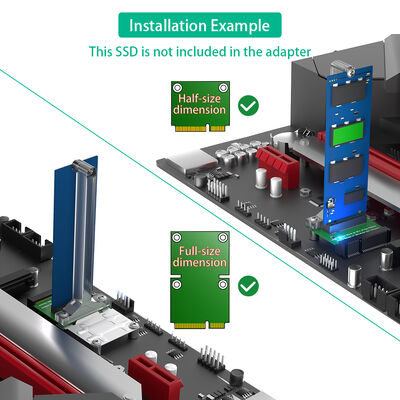 M.2 NGFF Adapter for B+M Key SATA Bus SSD to Mini PCI-E with Vertical Installation for 2280 Type SSD