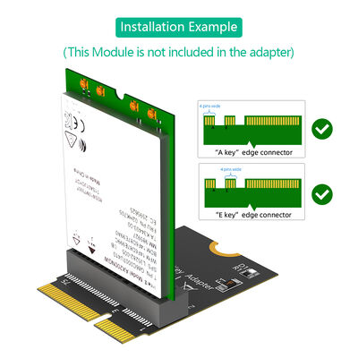 High Speed M.2 NGFF E-key to E-key Adapter for Intel AX200/201/210 WiFi Card with Fuse Design