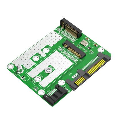 Dual M.2 SSD to Dual SATA3 Adapter with 2230/2242/2260 Compatibility for Computers and Laptops
