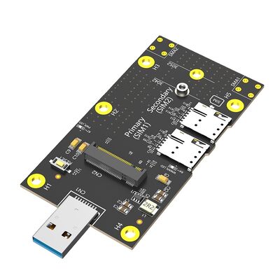 M.2 to USB 3.0 Adapter with Dual NANO SIM Card Slot for High Speed 3G/4G/5G Module