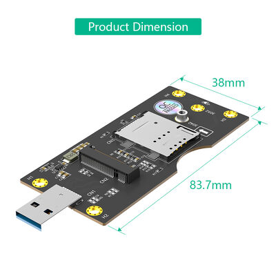 M.2 to USB 3.0 Adapter with SIM 8pin Card Slot for 3G/4G/5G Module Support